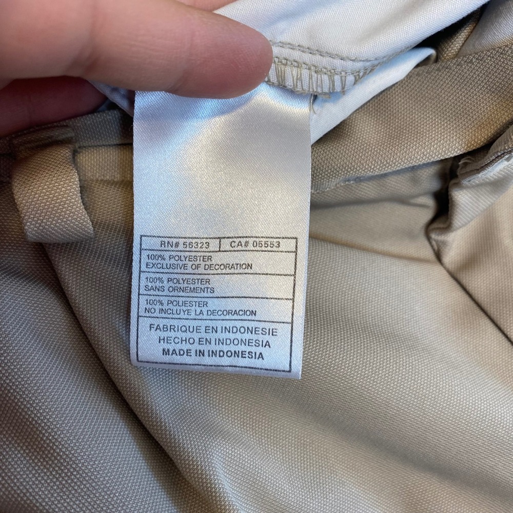 Nike Mens Golf Shorts Khaki Flat Front Fit Dry Size 34 Waist - Picture 9 of 11